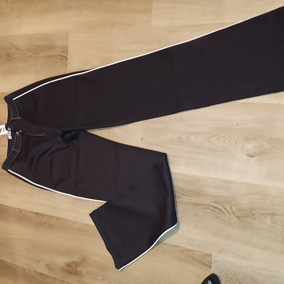 I. AM. GIA  HIGH WAIST NWT black front zip side stripe pants - Picture 1 of 4